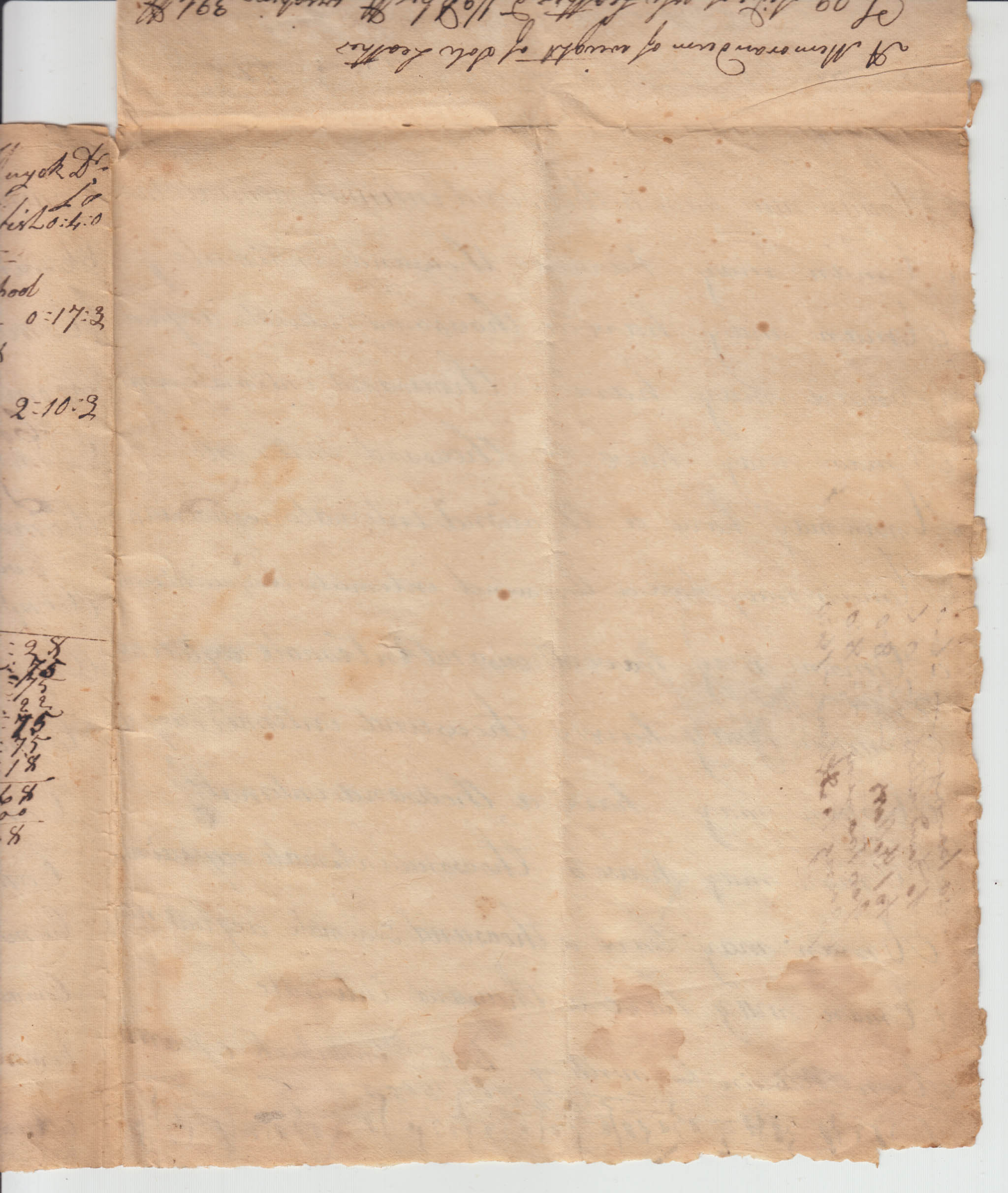 BH106, 1821 Ledger, Christina Huyck's Sole Leather Sales, and Penmanship Practice Sheet of Aaron Bain